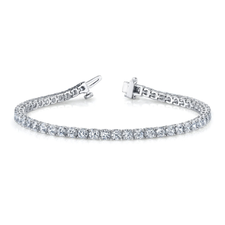 14K 10.00CTW Tennis Bracelet- White Gold