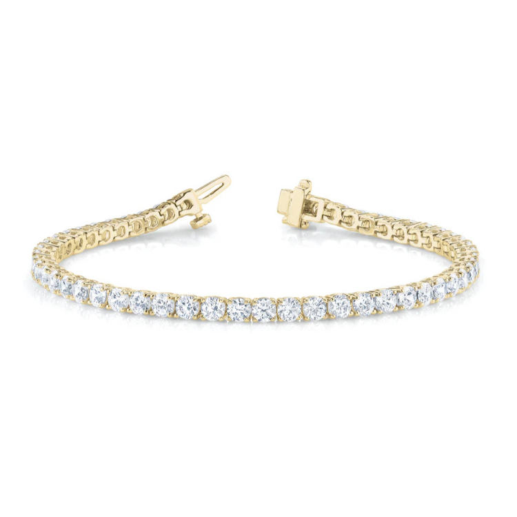 14K 10.00CTW Tennis Bracelet- Yellow Gold