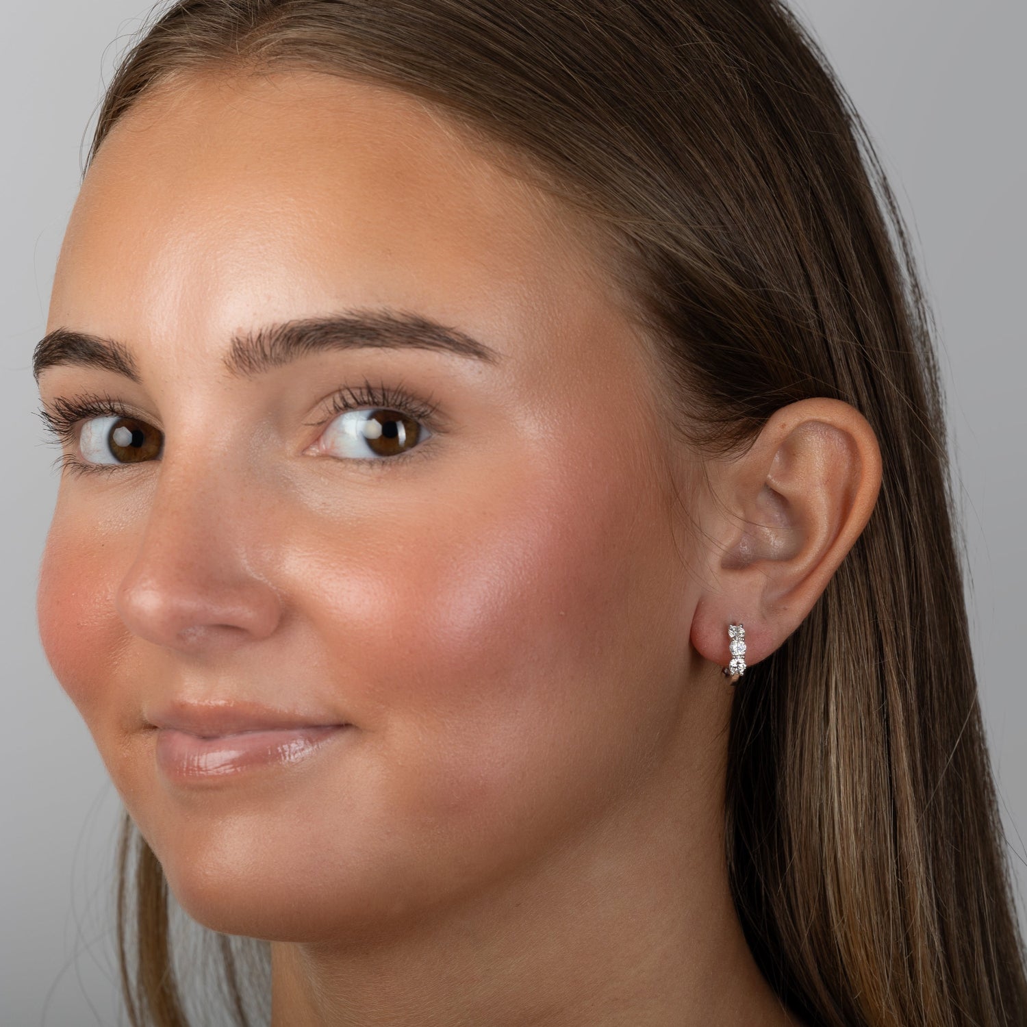 14K 1.18CTTW Diamond Huggies, Bespoke by A + R Luxury Jewelry