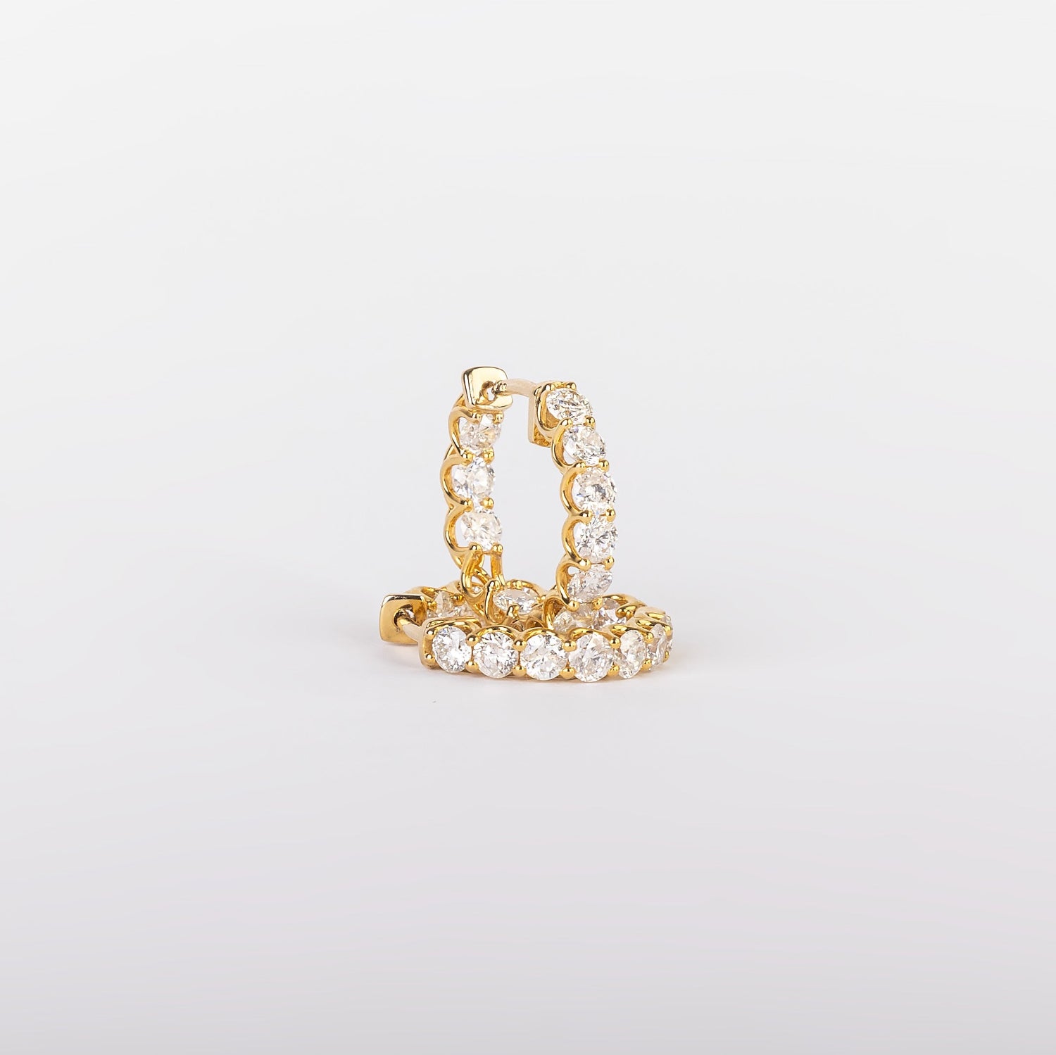 14K 3.00CTW Diamond Inside-Out Hoops Bespoke by A + R