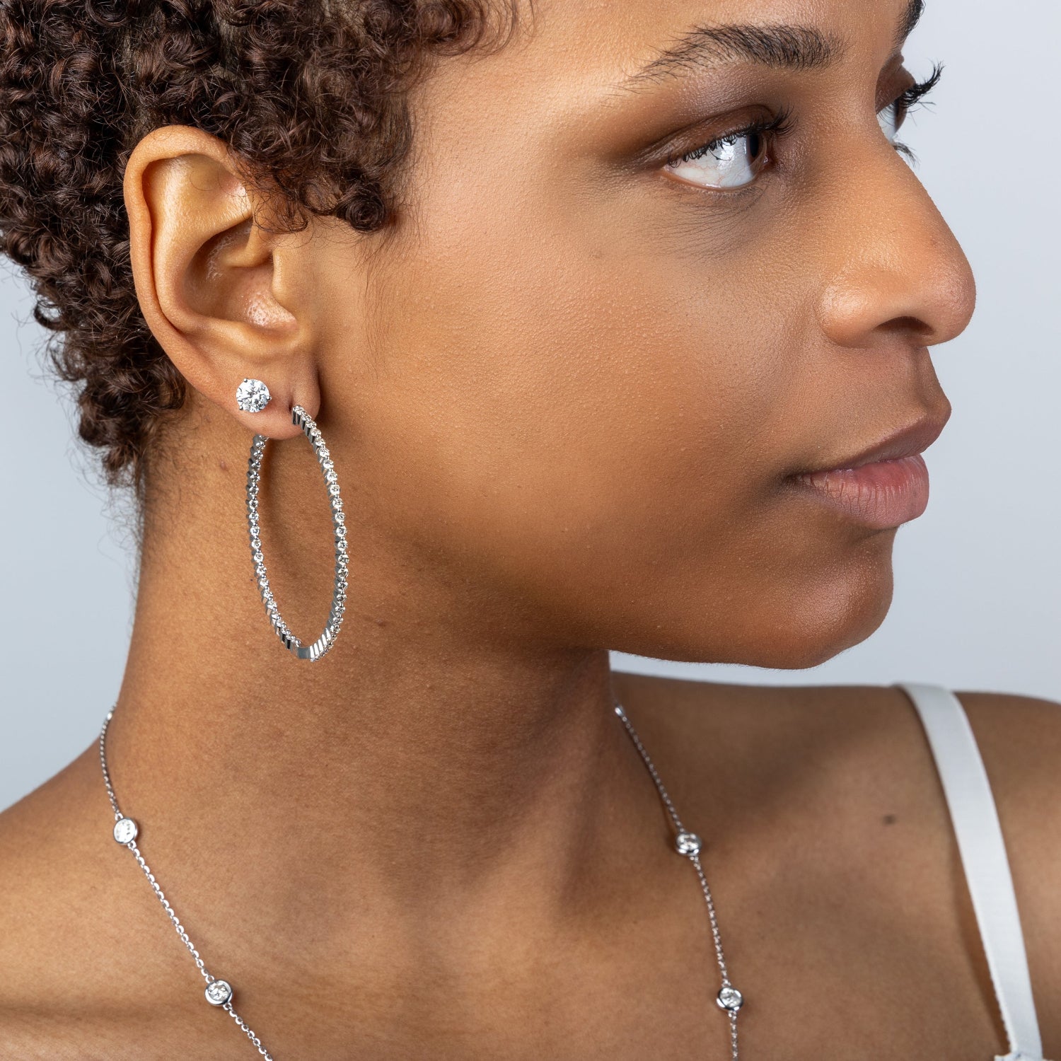 Bespoke by A +R 3.00CTW Diamond by the Yard 14K White Gold Necklace