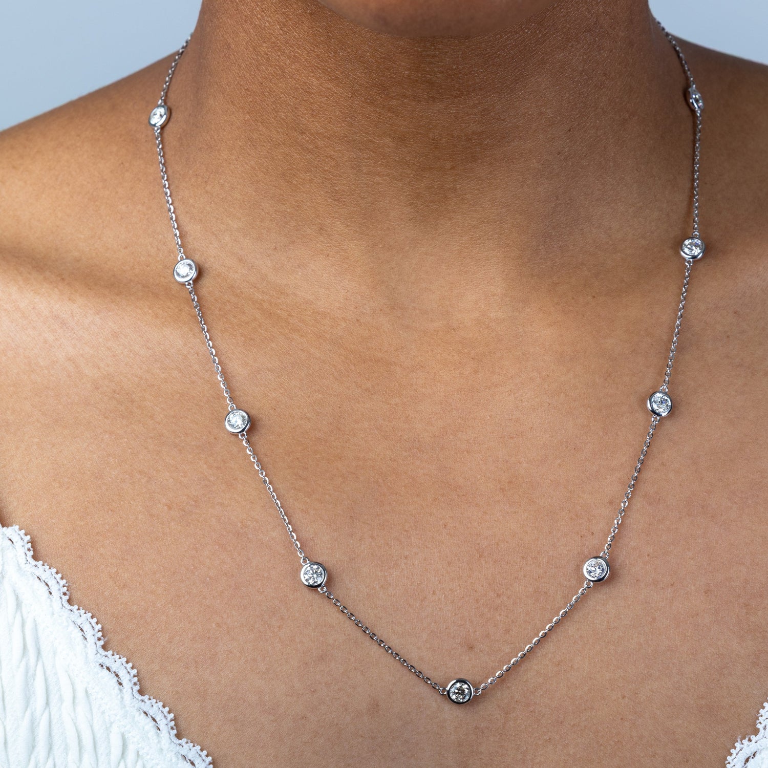 Bespoke by A +R 3.00CTW Diamond by the Yard 14K Necklace