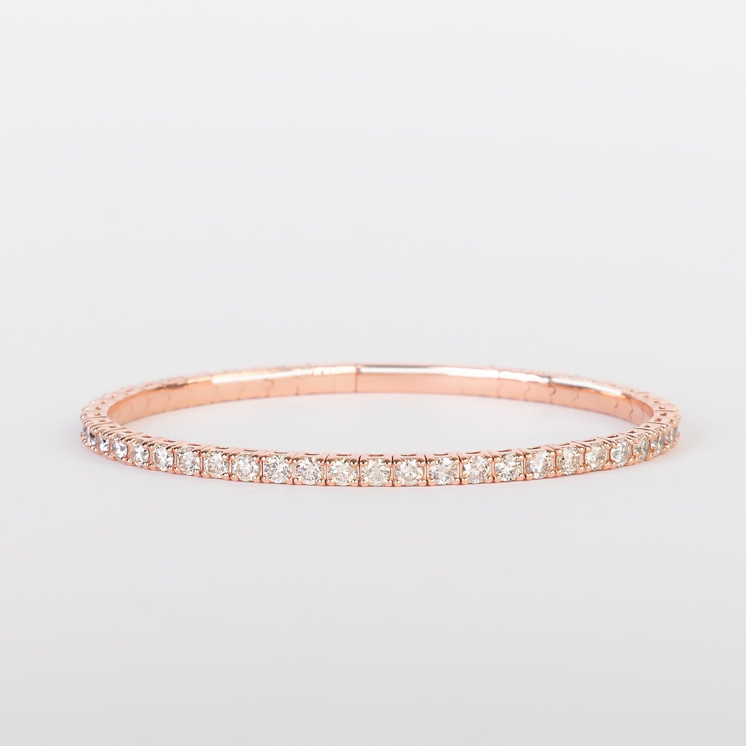 Bespoke by A + R 4.50CTW Flexible 14K Diamond Bangle