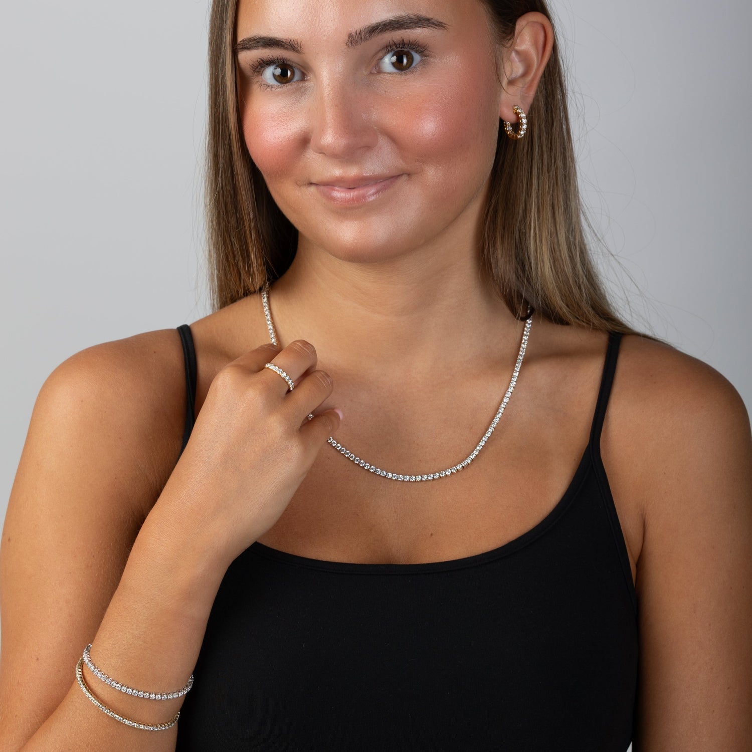 Bespoke by A + R 4.50CTW Flexible 14K Diamond Bangle Stacked