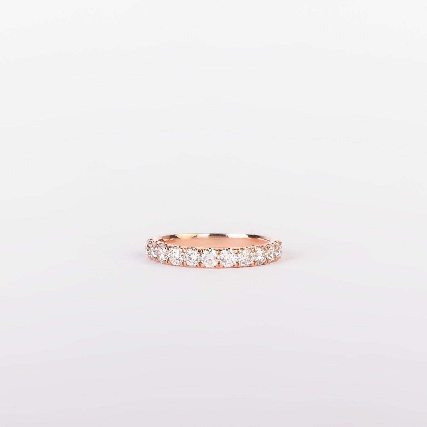 Bespoke by A+R 14KT 1.00CTW Diamond Wedding/Anniversary Band Ring- Rose Gold