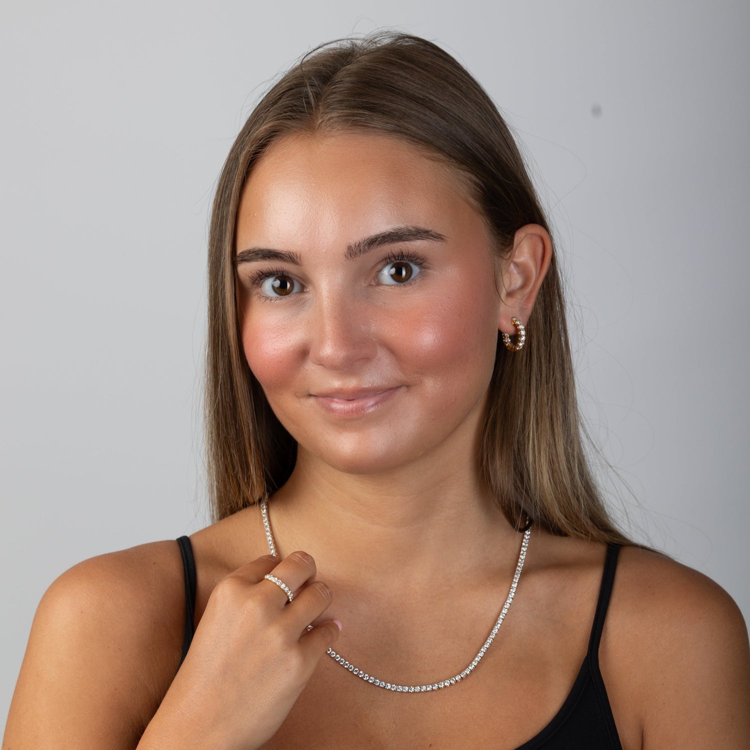 Bespoke by A+R 14KT 1.00CTW Diamond Wedding/Anniversary Band Ring- White Gold on Model