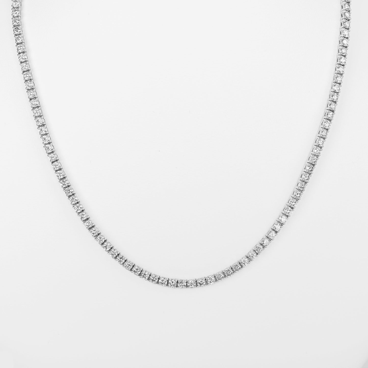 10.00CTW Diamond Tennis Necklace with White Gold, Bespoke by A + R