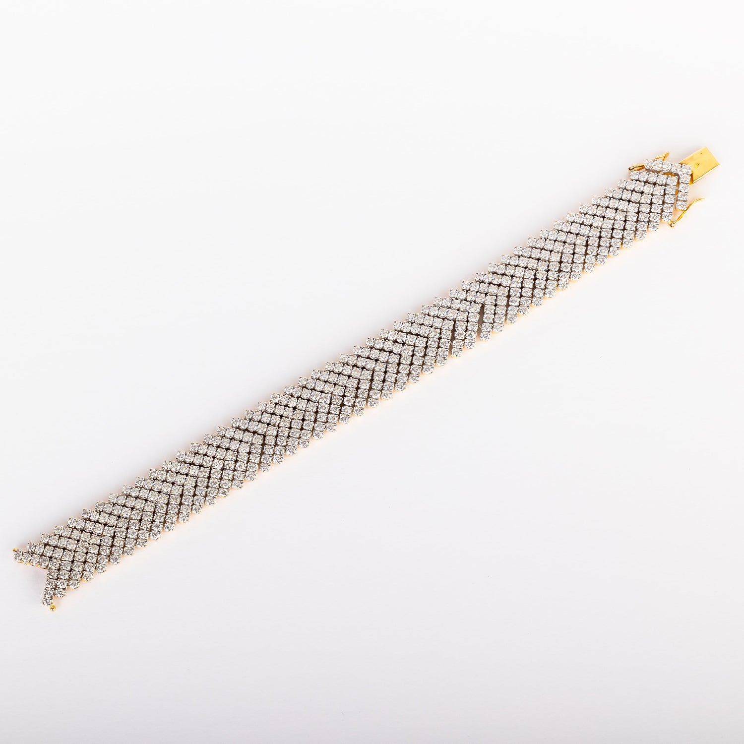 18KY 14.51CTW Fancy Diamond Bracelet in Yellow Gold, Bespoke by A + R