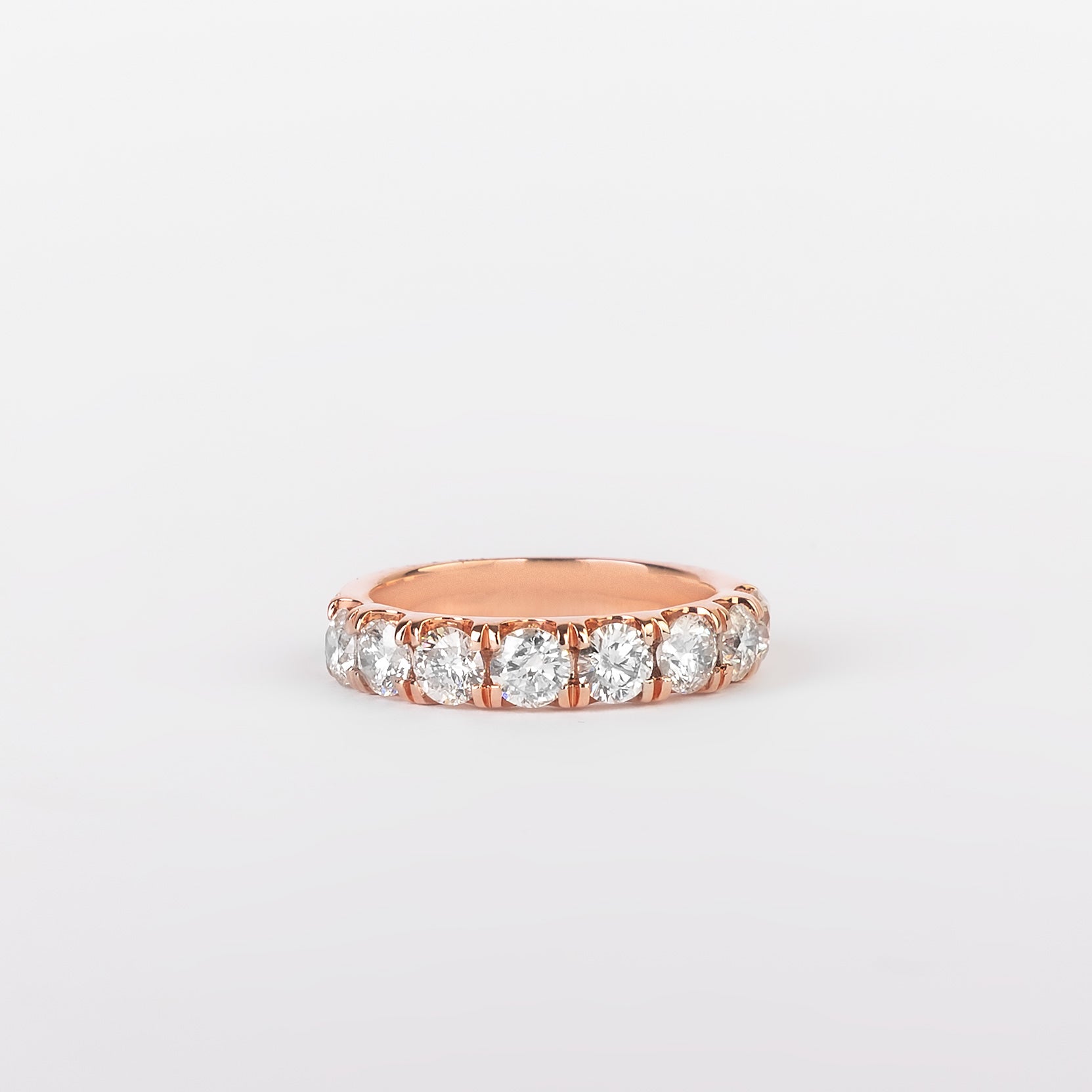 Bespoke by A + R Rose Gold Diamond 14kt Wedding and Anniversary Band Ring