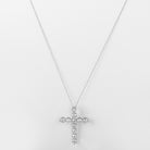 14K 2.00CTW Cross Pendant White Gold - Bespoke by A + R