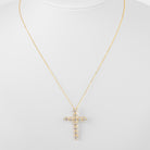 14K 2.00CTW Cross Pendant Yellow Gold - Bespoke by A + R