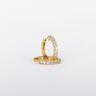 Bespoke by A + R 0.50CTW Small Diamond Hoop Earrings in Yellow Gold
