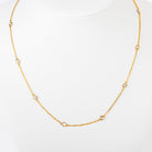14K 1.00CTW Diamond by the Yard Yellow Gold Necklace, Bespoke by A + R