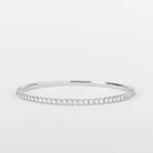 Bespoke by A + R 4.50CTW Flexible 14K Diamond Bangle White Gold