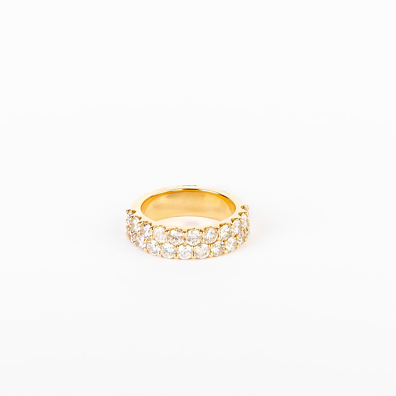 Bespoke by A + R 2.40CTW Two Row Diamond Band 14KY Ring