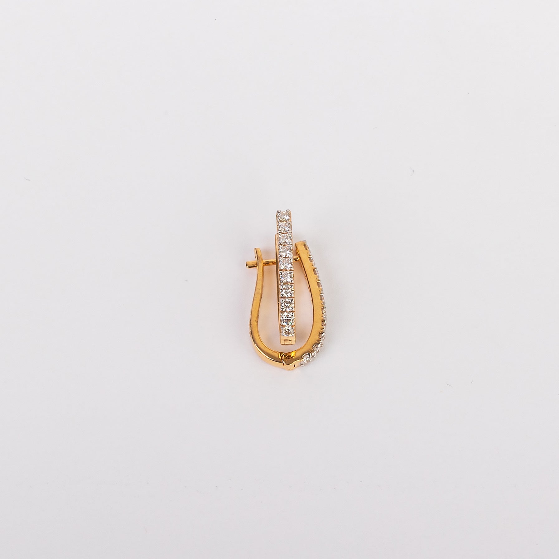 18KT RG 0.45CTW Small Diamond Hoop Earrings, Bespoke by A + R