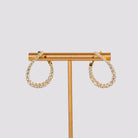 14K 2.90CTW Diamond Swirl Hoops in Yellow Gold, Bespoke by A + R